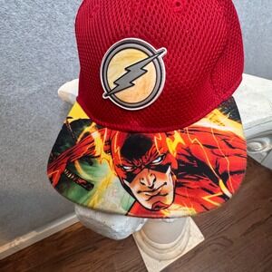 The Flash Baseball Cap DC Comics‎ Red Hat Adjustable Youth One Size